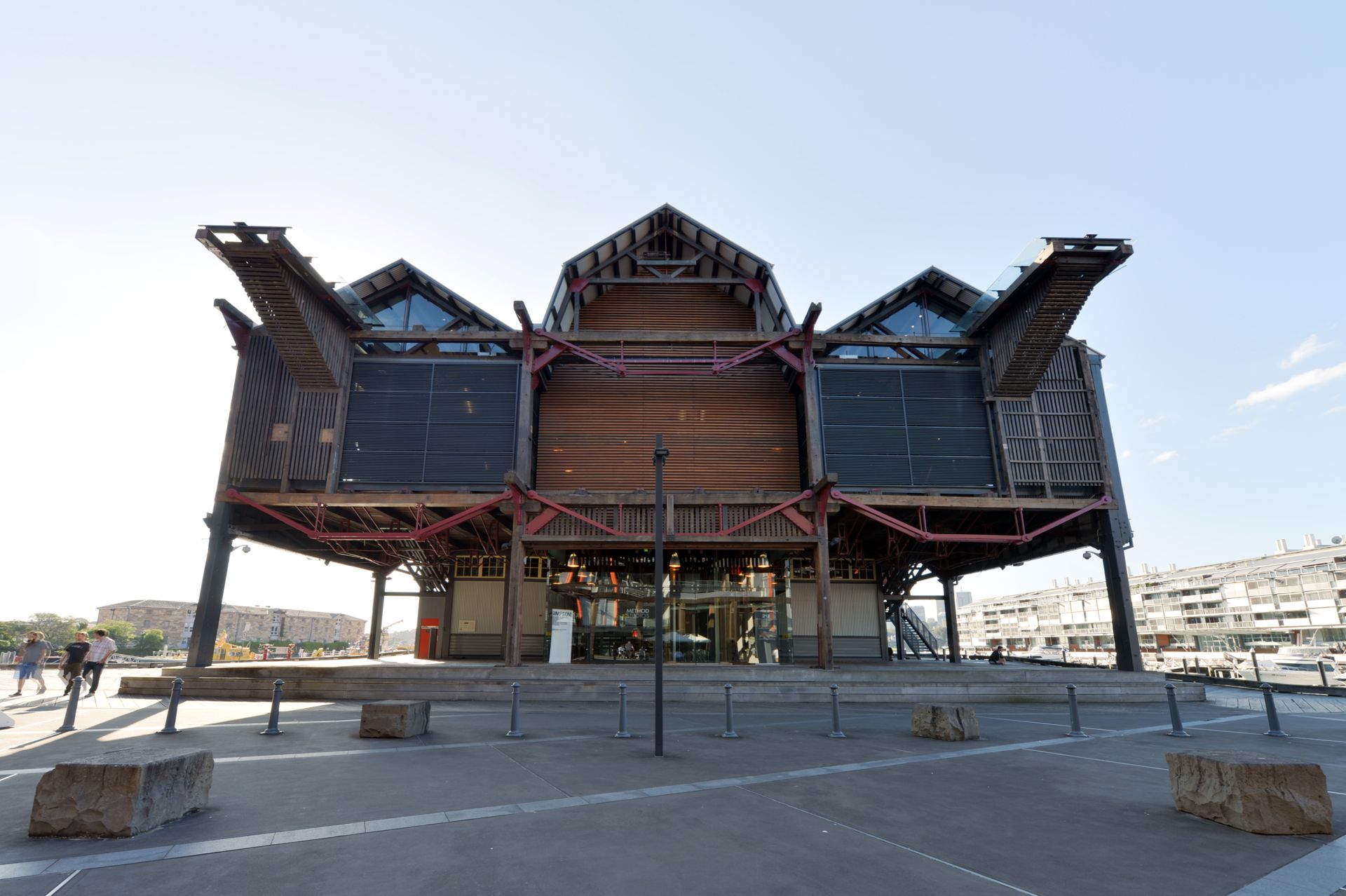 The front-on heritage gables of Piers 8&9